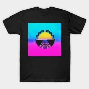 Colorful cyber circle form T-Shirt